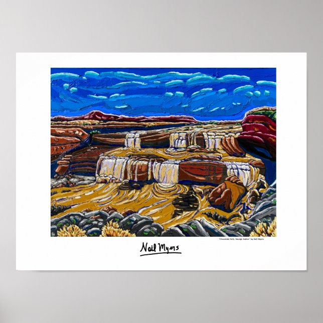 "Cachoeira Chocolate, Nação Navajo" Poster (Frente)