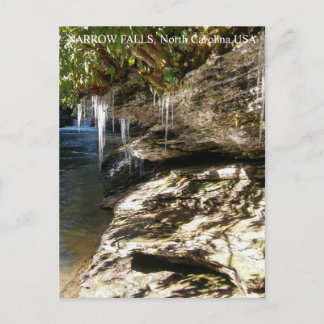 Cachoeira Narrow Falls, NC Cartão Postal