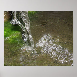 Cachoeira Pingando Bolhas de Água Impressão