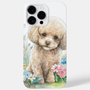 CACHORRINHO DE POODLE BRANCO ADORÁVEL EM Aquarela
