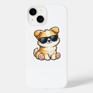 Cachorrinho Fofo com Óculos de Sol Design Kawaii