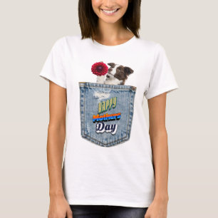 Cachorrinho na camiseta de bolso