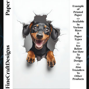 Cachorrinho Vira-Lata Dachshund Fofo CN8 Papel Cra