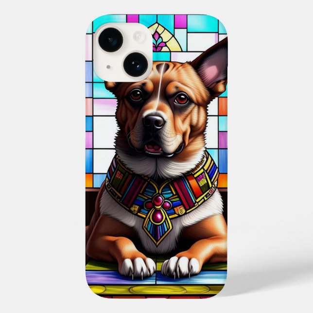 Cachorro Adornado com Colar Colorido (Verso)