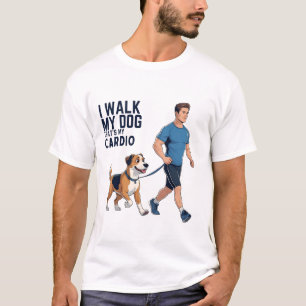 Cachorro andando em T-Shirt - Esse é o meu Cardio 