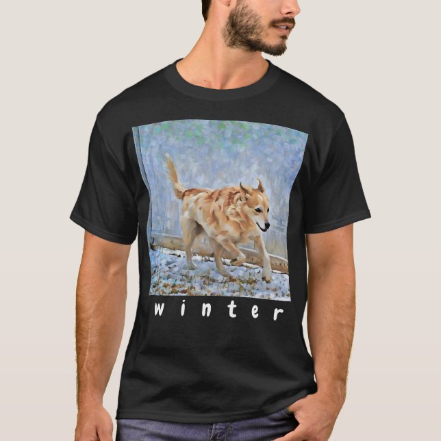 Cachorro Australiano Em Camisa De Neve (Frente)