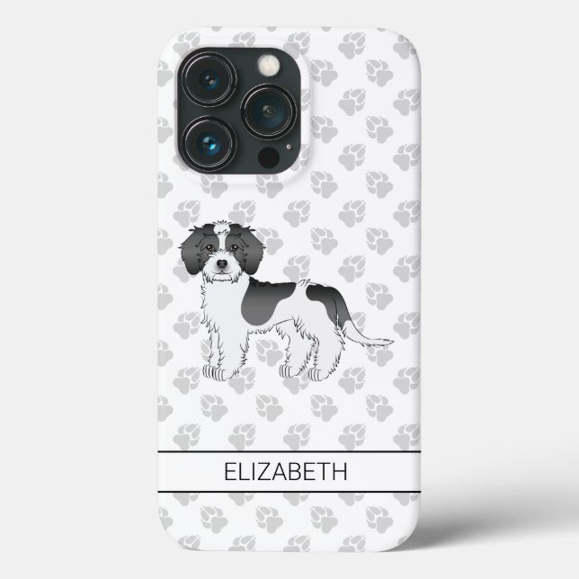Cachorro Black Parti-color Mini Goldendoodle & Nom (Verso)