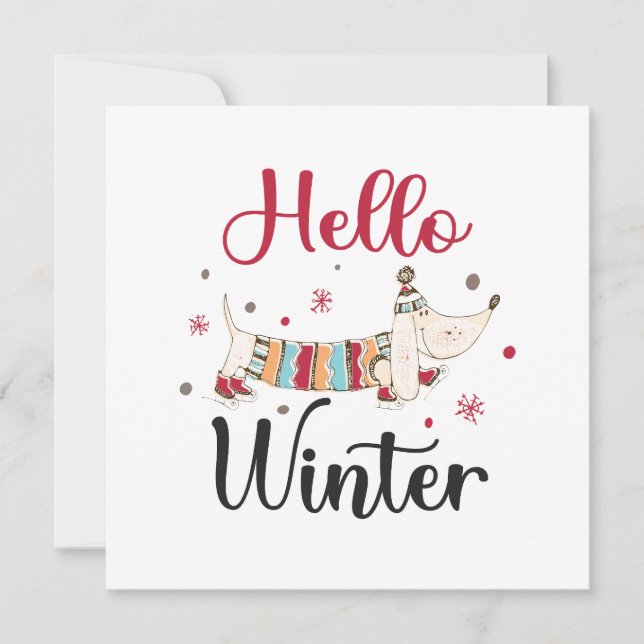 Cachorro Bonito Olá Inverno (Frente)