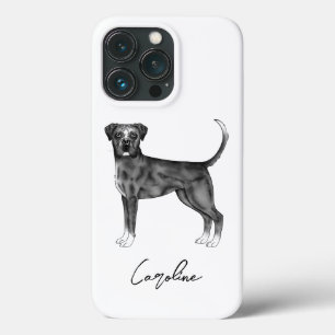 Cachorro Boxer Alemão Preto e Branco & Nome Person