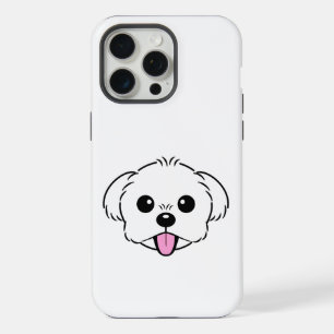 Cachorro Branco Bichon Cachorro Esticando A Língua