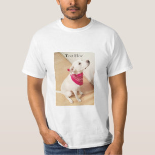 Cachorro Branco Bonito Vestindo T-Shirt de Natal V