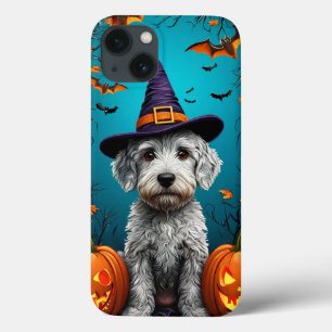 Cachorro Branco Fofinho de Halloween Estética de B