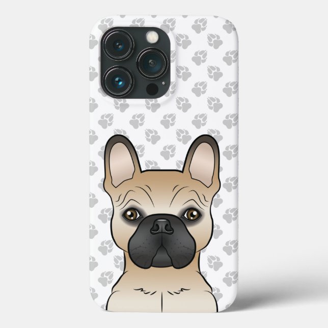 Cachorro Bulldog Francês Cor de Fawn Com Máscara P (Verso)