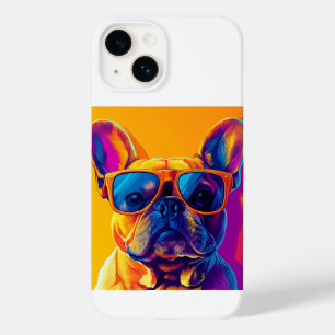 Cachorro bulldog francês fixe com óculos de sol