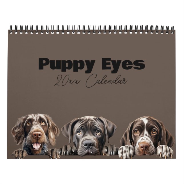 Cachorro Cachorro Cachorro Puppy Olhos Calendário (Capa)