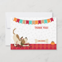 Cachorro-Cachorro Cartões de agradecimentos Pata-T