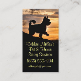 Cachorro Cachorro e Cartões de visitas Sentados