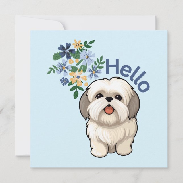 Cachorro Cachorro Saudável Cartão Simples (Frente)