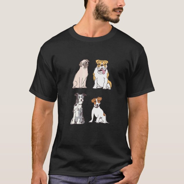 Cachorro Camiseta Pug Bulldog Inglês Terrier (Frente)