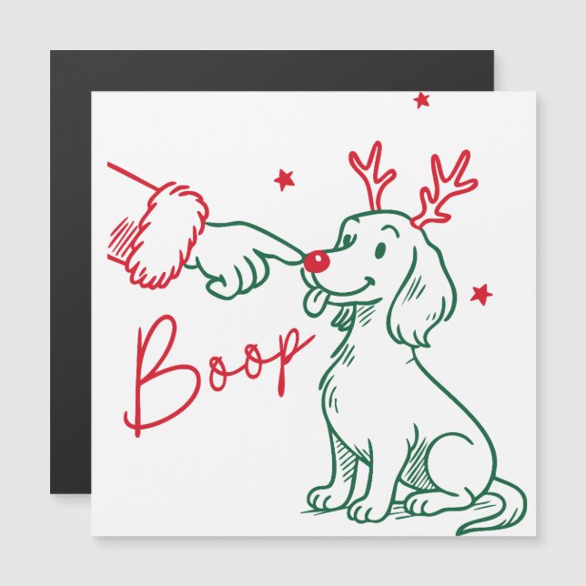 Cachorro Dachshund Boop de Natal (Frente/Verso)