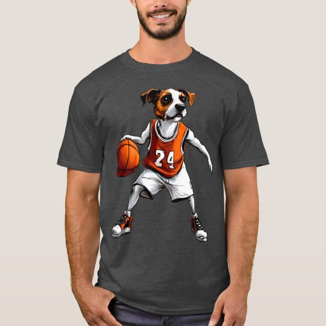 Cachorro de basquete T-Shirt (Frente)
