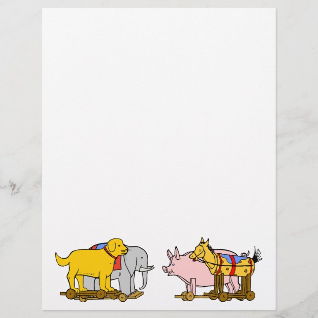 Cachorro de Brinquedo, Cavalo, Suíno, Elefante (Frente)