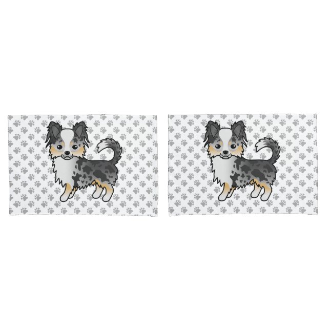 Cachorro de desenho animado Chihuahua Blue Merle L (Frente - conjunto)