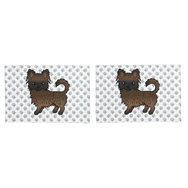 Cachorro de desenho animado Chihuahua com pelo lon (Frente - conjunto)