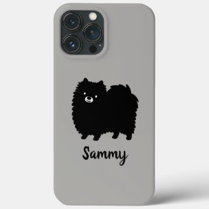 Cachorro de Desenho Animado Fofo Pomerânia Preto P