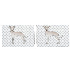 Cachorro de desenho animado Italian Greyhound crem