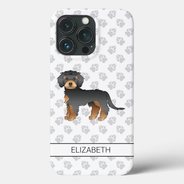 Cachorro De Desenho Animado Mini Goldendoodle Pret (Verso)
