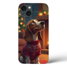 Cachorro de Natal em estilo desenho animado