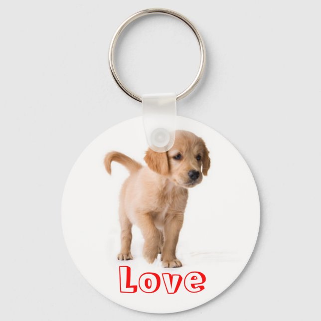Cachorro de Ouro Chaveiro do Retriever Amor (Frente)