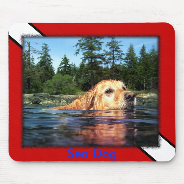 Cachorro do Mar de Scuba - Mousepad (Frente)