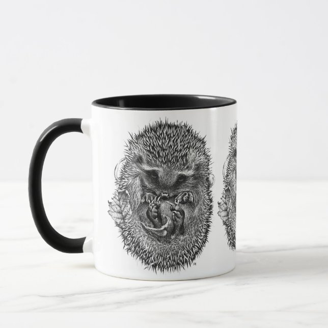 Cachorro dormindo bonito, caneca de café (Esquerda)