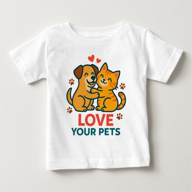 Cachorro e Camiseta Gato - Ame sua Grafia Pets (Frente)