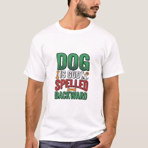 Cachorro é Deus Escrito ao Contrário Camisa de Ama