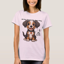 Cachorro Engraçado Mamãe T-Shirt Paw-some Gift for