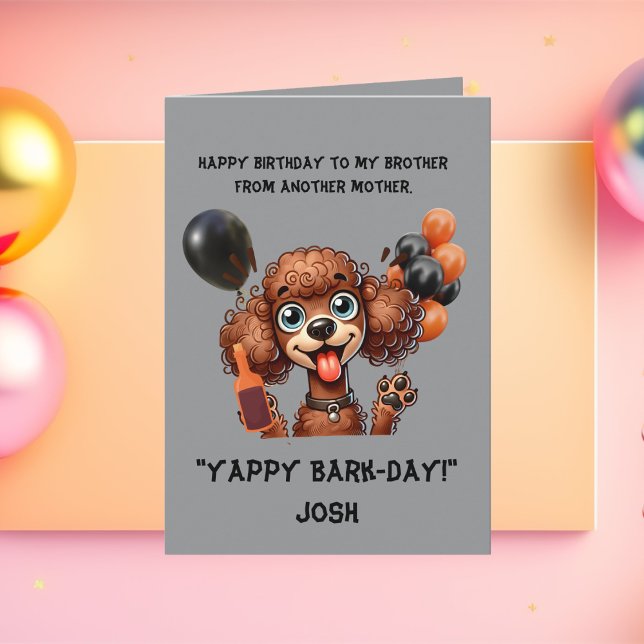 Cachorro Engraçado Simples Cartão de Aniversário (Criador carregado)