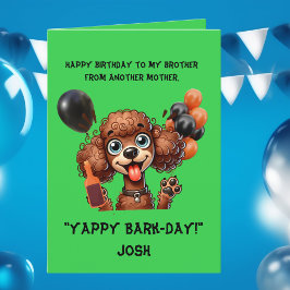 Cachorro Engraçado Simples Cartão de Aniversário