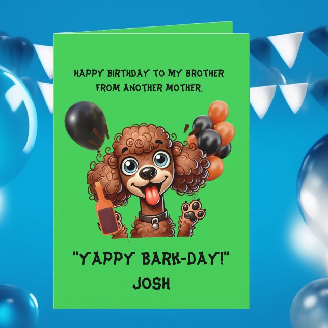 Cachorro Engraçado Simples Cartão de Aniversário (Criador carregado)