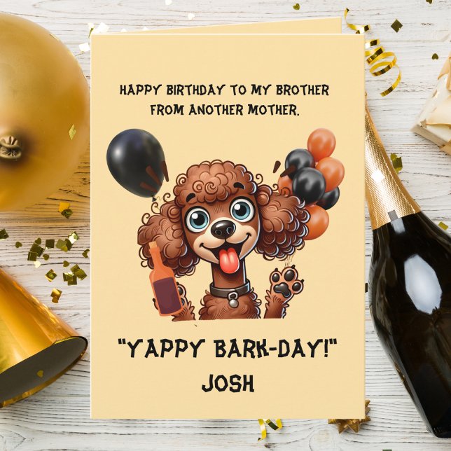 Cachorro Engraçado Simples Cartão de Aniversário (Criador carregado)