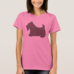 Cachorro Escocês-Rosa Terrier T-Shirt Top