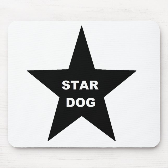 Cachorro Estrela do Mousepad na Estrela Negra (Frente)