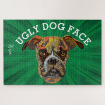 Cachorro feio boxer Quebra-cabeça de 1000 peças de