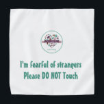 Cachorro Feliz (por favor não me acaricie) Bandana<br><div class="desc">Para o cão assustador que não gosta de ser animal de estimação durante uma caminhada ou em público!</div>