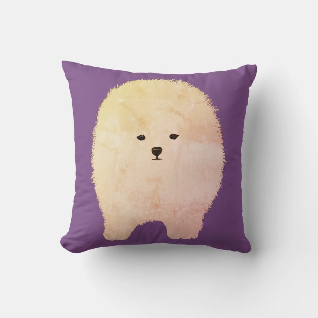 Cachorro Fofinho Almofada de Arremesso Rosa (Frente)