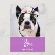 *~* Cachorro francês Bulldog fofo Convite para ev
