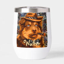 Cachorro Gangster Bonito com Olhos Azuis Personali