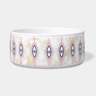 Cachorro Gato tigela de água e comida design olho